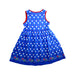 A Blue Sleeveless Dresses from Jim Thompson in size 5T for girl. (Back View)