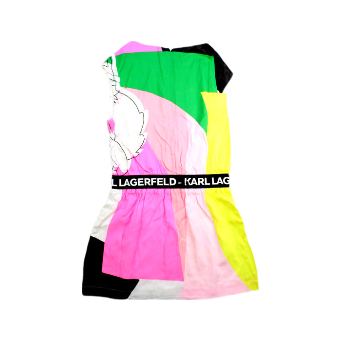 A Multicolour Sleeveless Dresses from Karl Lagerfeld in size 8Y for girl. (Back View)