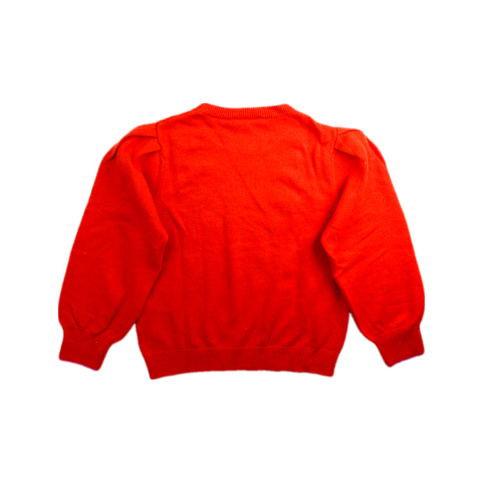 A Red Knit Sweaters from Catimini in size 6T for girl. (Back View)