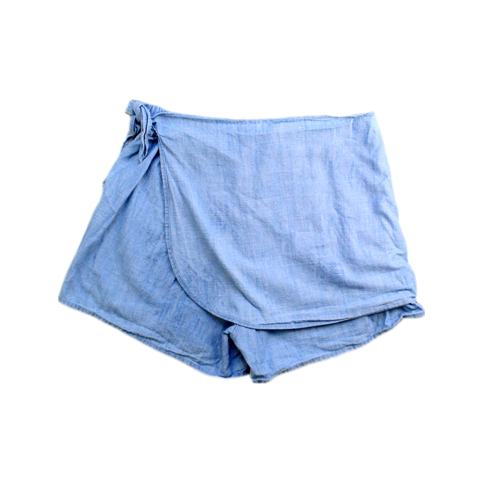 A Blue Shorts from Crewcuts in size 8Y for girl. (Back View)