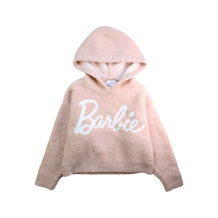 A Peach Hooded Sweatshirts from Barefoot Dreams in size 8Y for girl. (Front View)