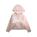 A Peach Hooded Sweatshirts from Barefoot Dreams in size 8Y for girl. (Front View)