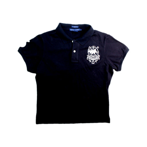 A Black Short Sleeve Polos from Ralph Lauren in size 12Y for girl. (Front View)