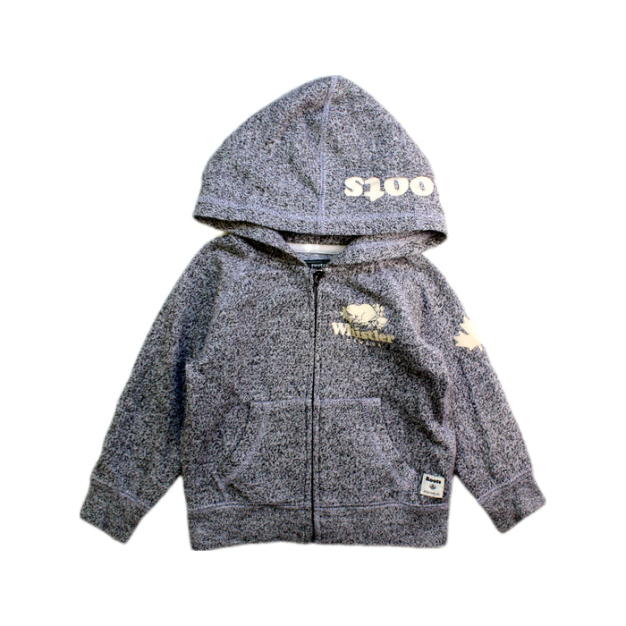 A Grey Zippered Sweatshirts from Roots in size 12-18M for neutral. (Front View)