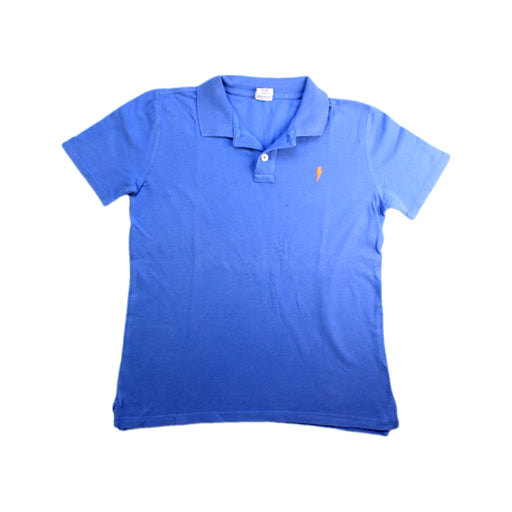A Blue Short Sleeve Polos from Crewcuts in size 8Y for boy. (Front View)