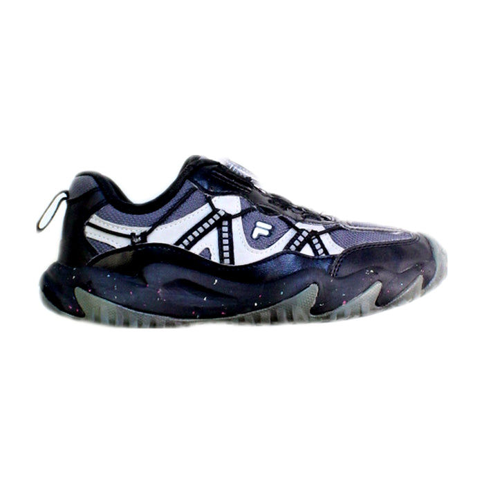 A Black Sneakers from Fila in size 7Y for neutral. (Front View)