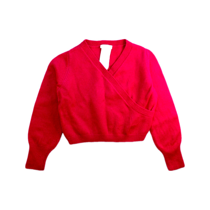 A Pink Knit Sweaters from Jacadi in size 6T for girl. (Front View)