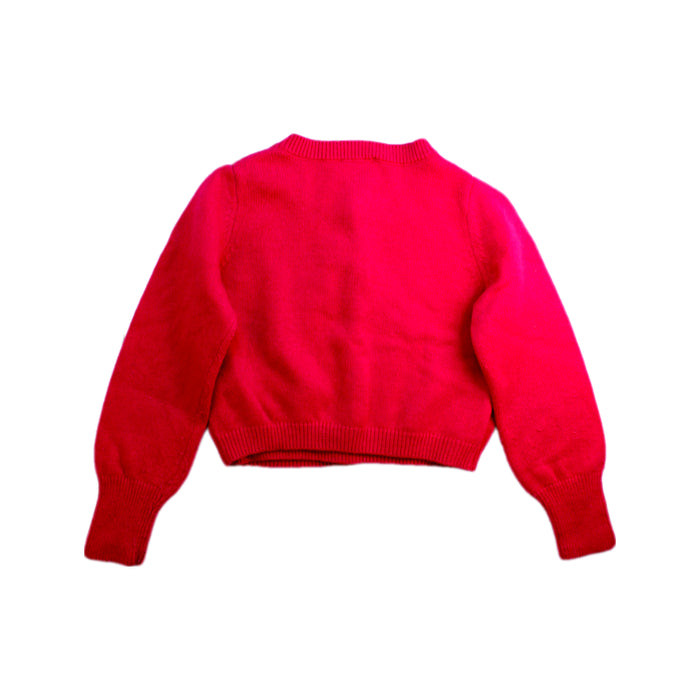 A Pink Knit Sweaters from Jacadi in size 6T for girl. (Back View)