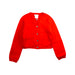A Red Cardigans from Jacadi in size 6T for girl. (Front View)