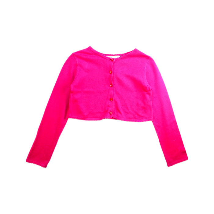 A Pink Cardigans from Jacadi in size 6T for girl. (Front View)