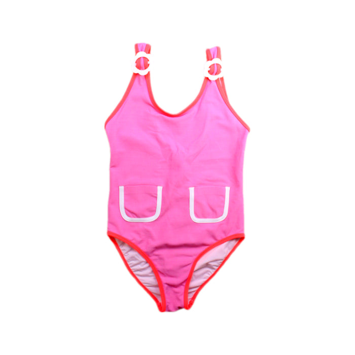 A Pink Swimsuits from Jacadi in size 8Y for girl. (Front View)