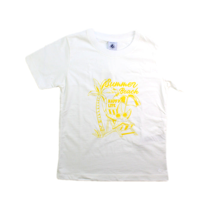 A White Short Sleeve T Shirts from Petit Bateau in size 6T for neutral. (Front View)