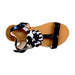 A Black Sandals from Jacadi in size 6T for girl. (Front View)