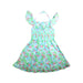A Green Sleeveless Dresses from Janie & Jack in size 7Y for girl. (Back View)