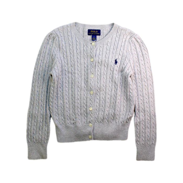 A Ivory Cardigans from Polo Ralph Lauren in size 6T for girl. (Front View)