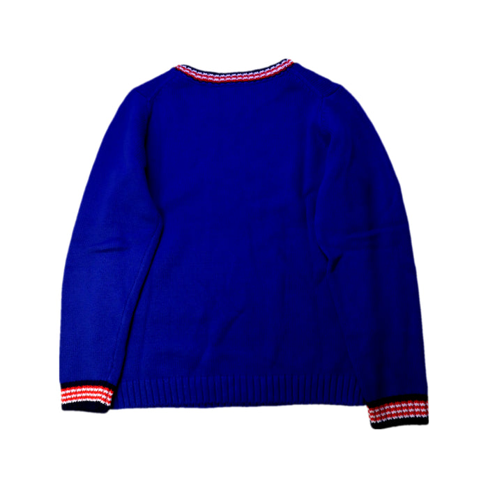 A Blue Crewneck Sweatshirts from Janie & Jack in size 10Y for neutral. (Back View)