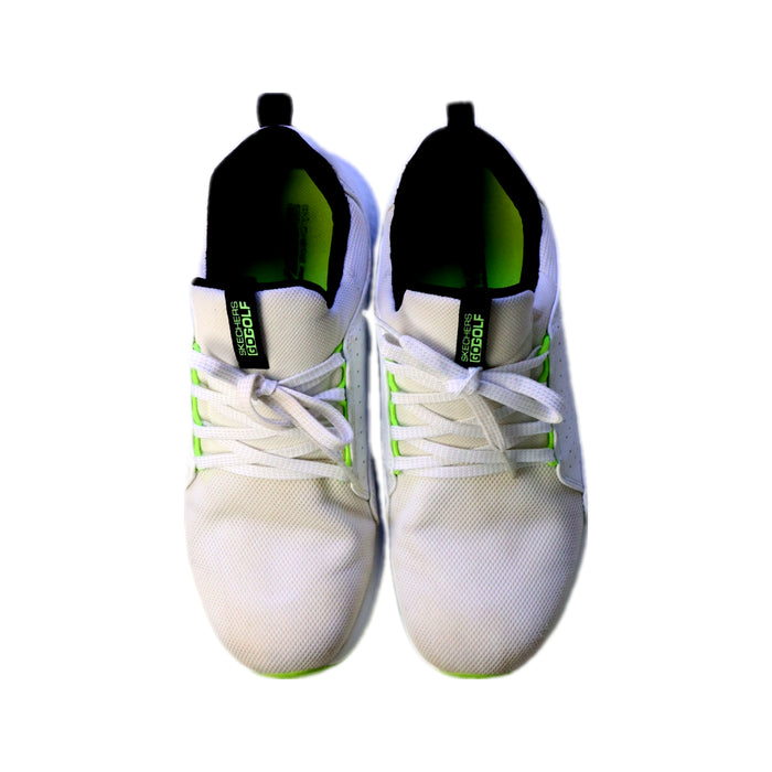 A White Sneakers from Skechers in size 12Y for neutral. (Back View)