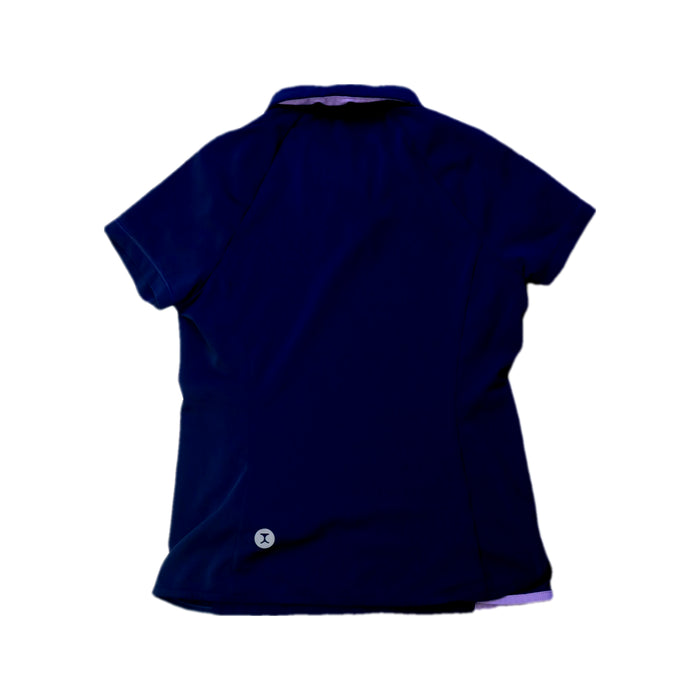 A Navy Short Sleeve Polos from Moody Tiger in size 6T for girl. (Back View)