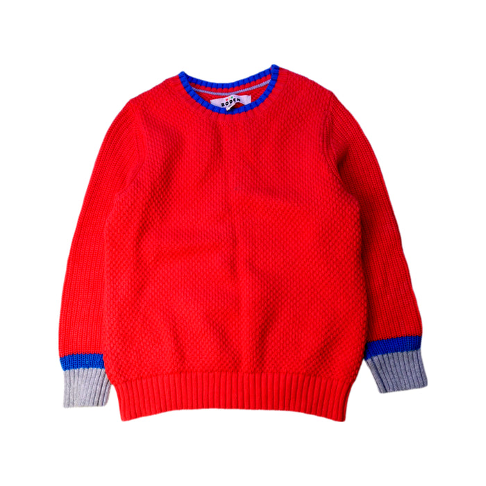 A Red Knit Sweaters from Boden in size 6T for girl. (Front View)