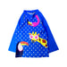 A Blue Rash Guards from Boden in size 7Y for girl. (Front View)