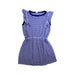 A Blue Sleeveless Dresses from Petit Bateau in size 10Y for girl. (Front View)