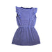 A Blue Sleeveless Dresses from Petit Bateau in size 10Y for girl. (Back View)