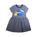 A Navy Short Sleeve Dresses from Petit Bateau in size 10Y for girl. (Front View)
