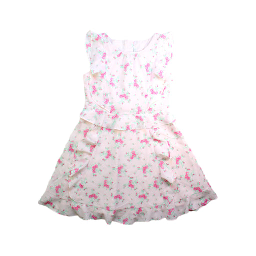 A Pink Sleeveless Dresses from Janie & Jack in size 8Y for girl. (Front View)
