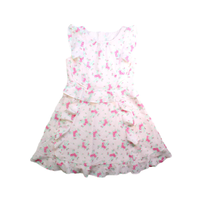 A Pink Sleeveless Dresses from Janie & Jack in size 8Y for girl. (Front View)