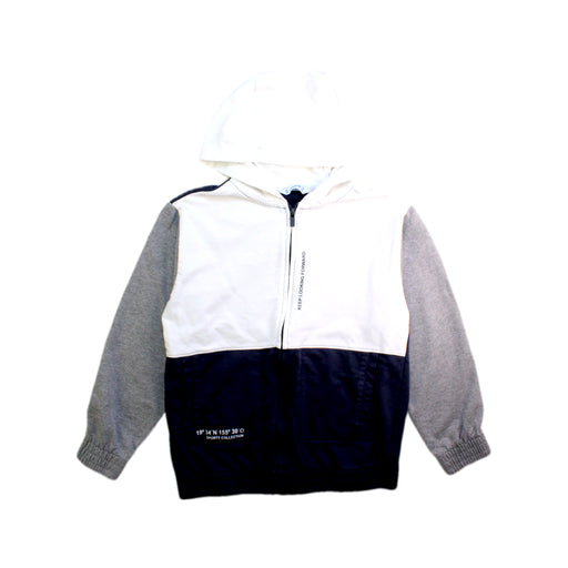 A White Hooded Sweatshirts from Mayoral in size 8Y for boy. (Front View)