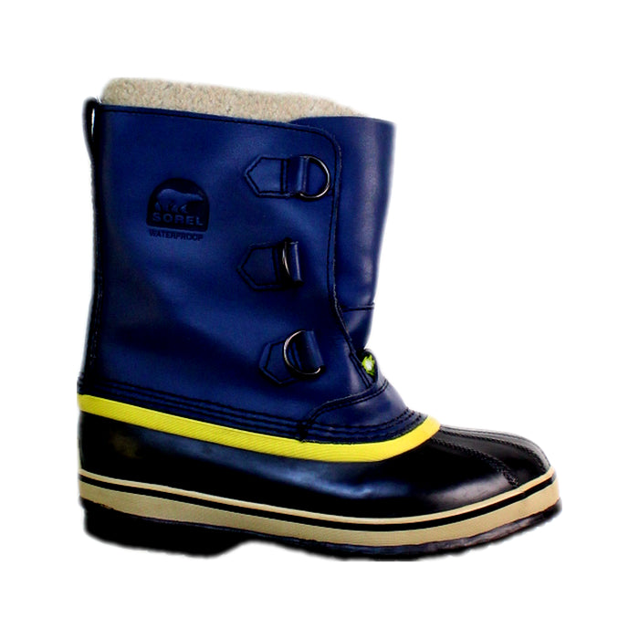 A Blue Winter Boots from Sorel in size 10Y for neutral. (Front View)