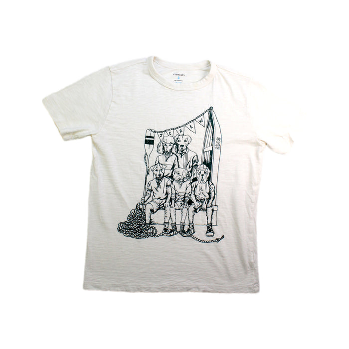 A White Short Sleeve T Shirts from Crewcuts in size 8Y for boy. (Front View)