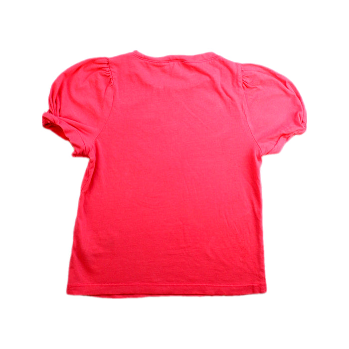A Pink Short Sleeve Tops from Crewcuts in size 4T for girl. (Back View)