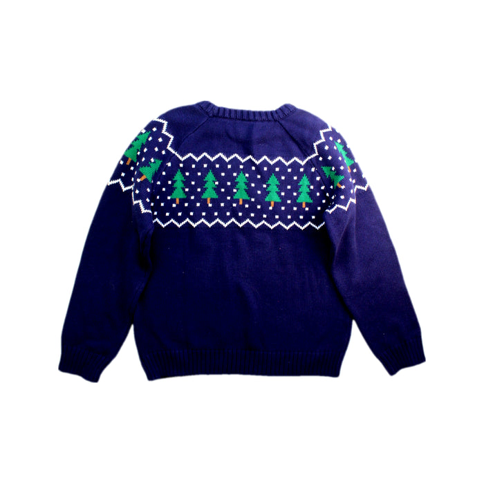 A Navy Knit Sweaters from Hanna Andersson in size 6T for neutral. (Back View)