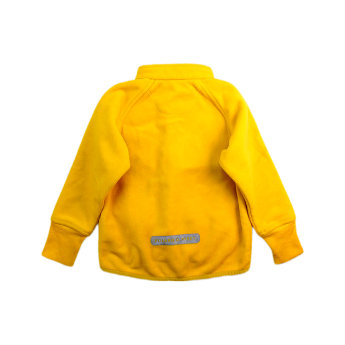 A Yellow Lightweight Jackets from Polarn O. Pyret in size 12-18M for neutral. (Back View)