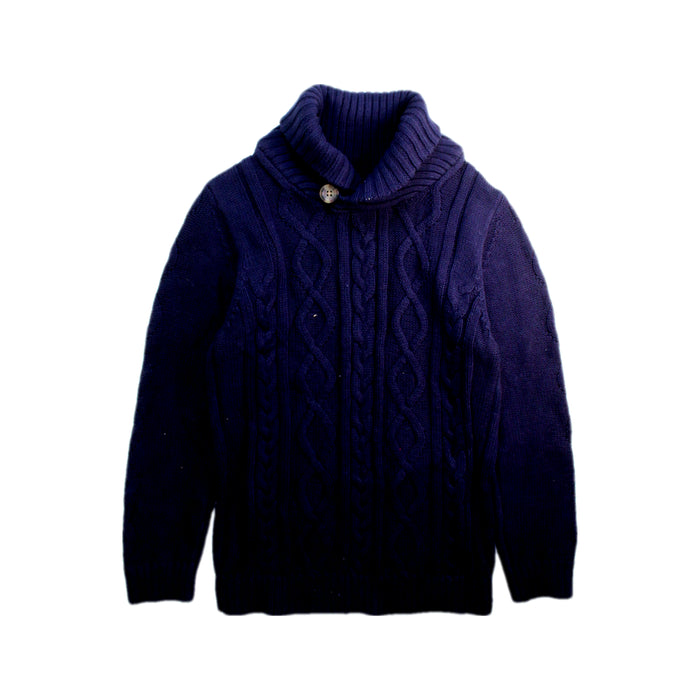 A Navy Knit Sweaters from Seed in size 7Y for boy. (Front View)