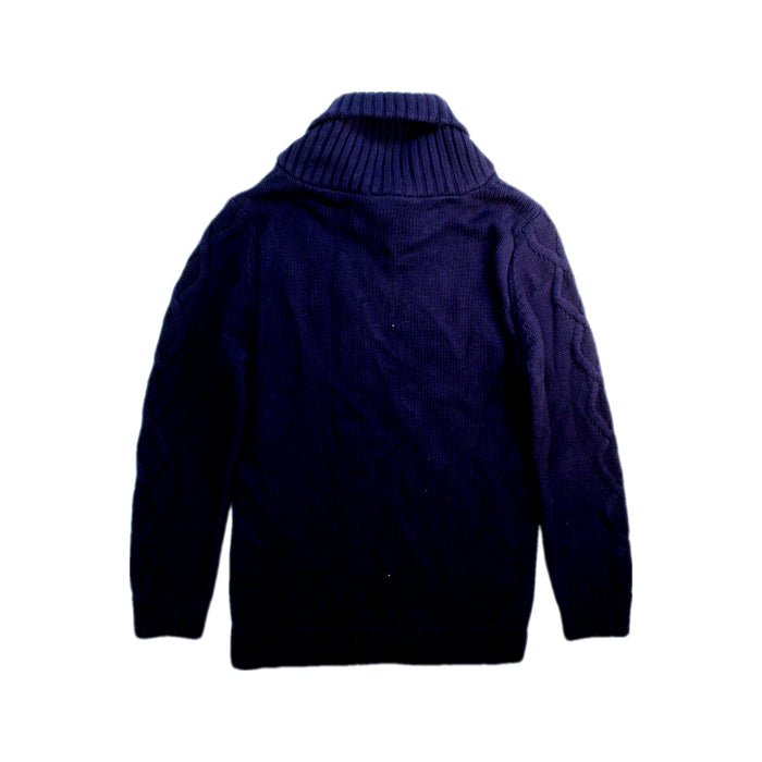 A Navy Knit Sweaters from Seed in size 7Y for boy. (Back View)