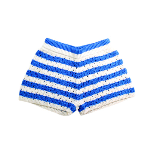 A Blue Shorts from Crewcuts in size 6T for girl. (Front View)