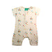 A White Short Sleeve Rompers from Little Green Radicals in size 6-12M for neutral. (Front View)