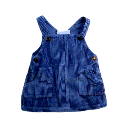 A Blue Overall Dresses from Laranjinha in size 3-6M for girl. (Front View)
