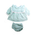 A Blue Shorts Sets from Babidu in size 3-6M for girl. (Front View)