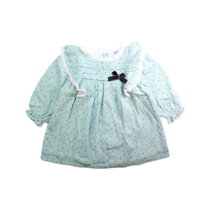 A Blue Long Sleeve Dresses from Babidu in size 2T for girl. (Front View)