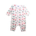 A Pink Long Sleeve Rompers from Petit Bateau in size 3-6M for girl. (Front View)