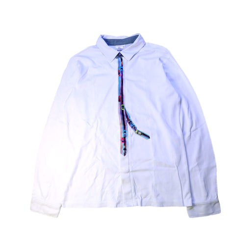 A White Long Sleeve Shirts from Kingkow in size 14Y for boy. (Front View)