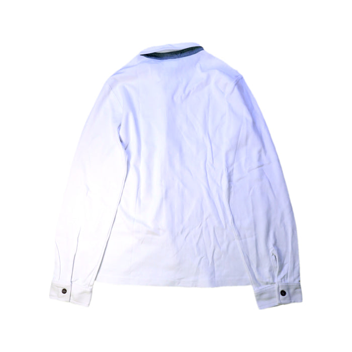 A White Long Sleeve Shirts from Kingkow in size 14Y for boy. (Back View)