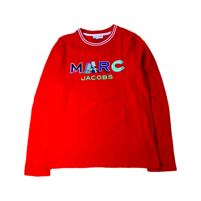 A Red Long Sleeve T Shirts from Little Marc Jacobs in size 12Y for neutral. (Front View)