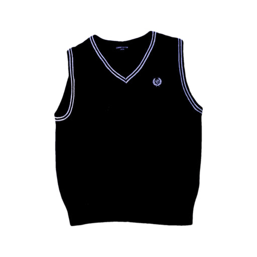 A Black Sweater Vests from Comme Ca Ism in size 7Y for boy. (Front View)
