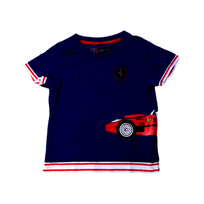 A Navy Short Sleeve T Shirts from Ferrari in size 12-18M for boy. (Front View)