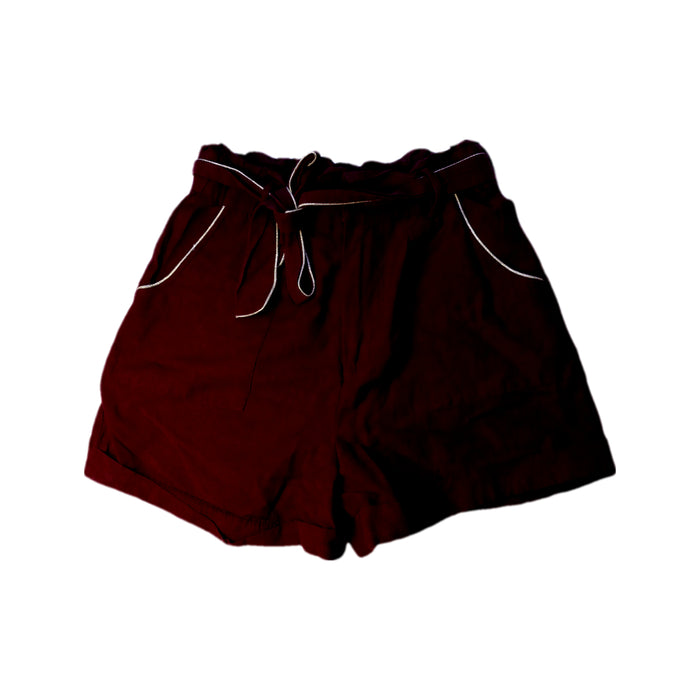 A Burgundy Shorts from Excuse My French in size 14Y for girl. (Front View)