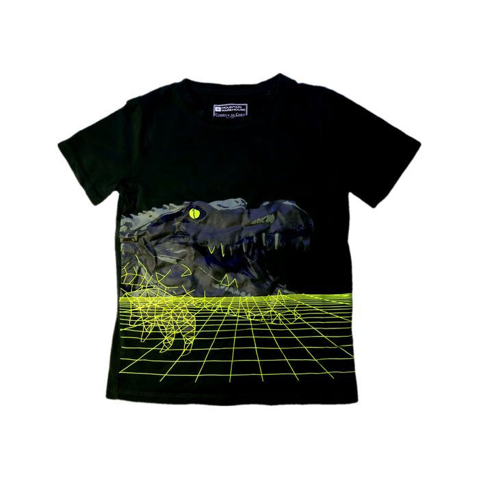 A Black Short Sleeve T Shirts from Mountain Warehouse in size 7Y for boy. (Front View)
